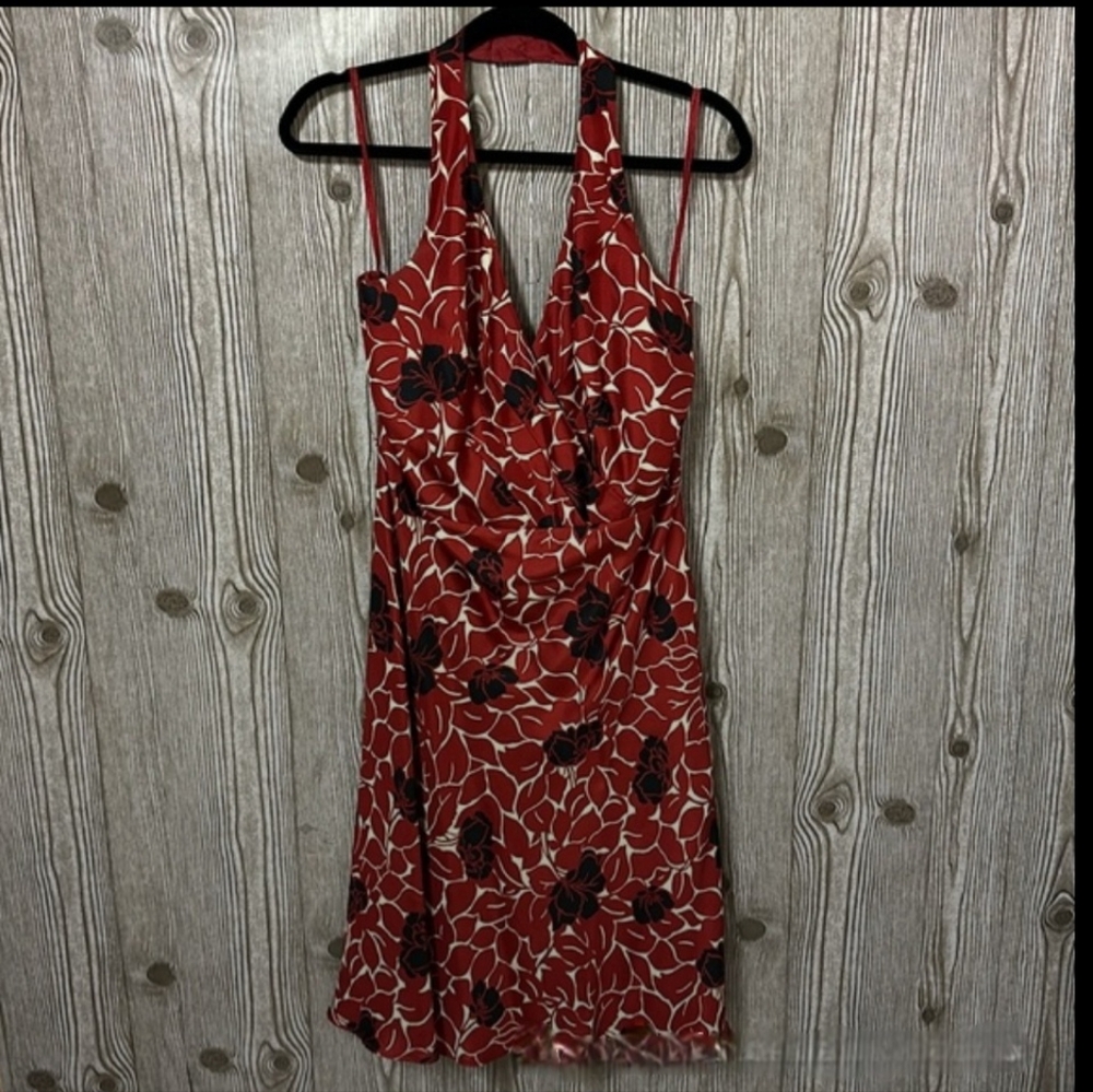 Ann Taylor Silk Halter Dress Sz 8